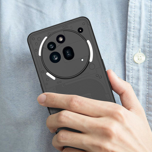 Mobizang Double Dip Full 360 Protection Back Case Cover for Nothing Phone 3A Pro (Black)