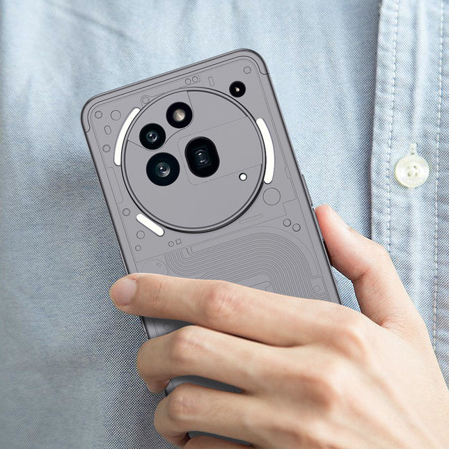 Mobizang Double Dip Full 360 Protection Back Case Cover for Nothing Phone 3A Pro (Grey)