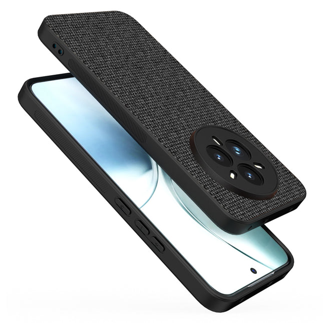 Mobizang Soft Full Fabric Protective Back Case Cover for Realme 14 Pro 5G | Shockproof Slim Hard Anti Slip Back Case (Black)