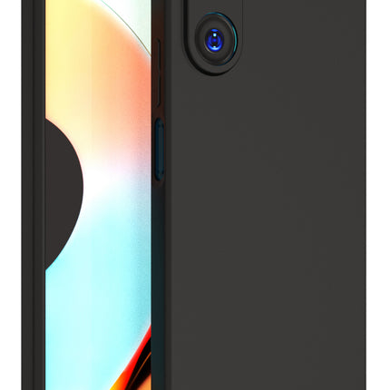 Mobizang Matte Lens Protective Shockproof Flexible Back Cover for Realme 10 Pro Case | Slim Silicone with Soft Lining Shockproof Full Body Bumper (Black)