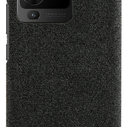 Mobizang Woven Soft Fabric Case for VIVO V25 PRO (5G) Back Cover, Shock Protection Slim Hard Anti Slip Back Cover (Black)