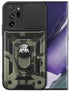Mobizang Tank Back Cover for Samsung Galaxy Note 20 Ultra| Inbuilt Ring + Slider Shockproof Lens Protection Case (Black)
