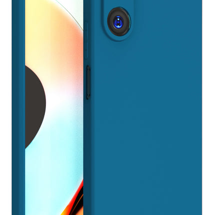 Mobizang Matte Lens Protective Shockproof Flexible Back Cover for Realme 10 Pro Case | Slim Silicone with Soft Lining Shockproof Full Body Bumper (Blue)