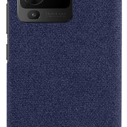 Mobizang Woven Soft Fabric Case for VIVO V25 PRO (5G) Back Cover, Shock Protection Slim Hard Anti Slip Back Cover (Blue)