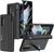 Mobizang Magnetic Hinge Case for Samsung Galaxy Z Fold 3 | Inbuilt S-Pen Holder Stand Hybrid Back Cover (Black)