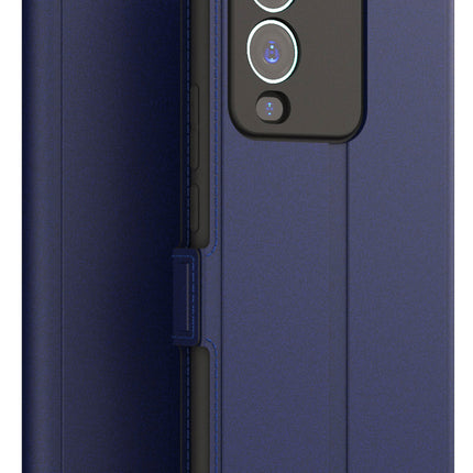 Mobizang Noble Slim Magnetic Leather Flip Case Cover for Vivo V25 Pro (5G) , Magnetic and Card Holder Stand Leather Flip Wallet Case (Blue)