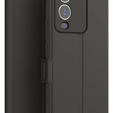 Mobizang Noble Slim Magnetic Leather Flip Case Cover for Vivo V25 Pro (5G) ,Magnetic and Card Holder Stand Leather Flip Wallet Case (Black)