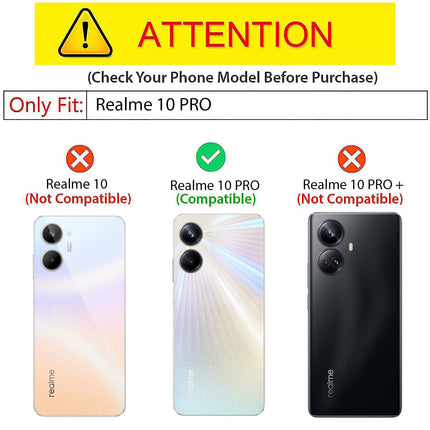 Mobizang Matte Lens Protective Shockproof Flexible Back Cover for Realme 10 Pro Case | Slim Silicone with Soft Lining Shockproof Full Body Bumper (Black)