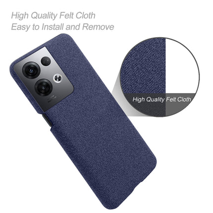 Mobizang Woven Soft Fabric Case for Oppo Reno 8 PRO (5G) Back Cover,  Shock Protection Slim Hard Anti Slip Back Cover (Blue)
