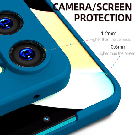 Mobizang Matte Lens Protective Shockproof Flexible Back Cover for Realme 10 Pro Case | Slim Silicone with Soft Lining Shockproof Full Body Bumper (Blue)