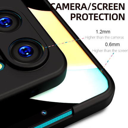 Mobizang Matte Lens Protective Shockproof Flexible Back Cover for Realme 10 Pro Case | Slim Silicone with Soft Lining Shockproof Full Body Bumper (Black)
