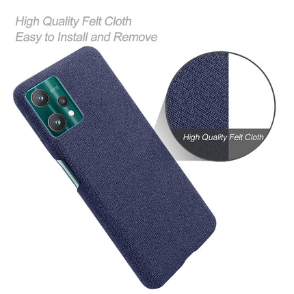 Woven Soft Fabric Case for Realme 9 Pro Back Cover, Shock Protection Slim Hard Anti Slip Back Cover (Blue)