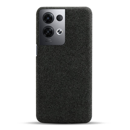Mobizang Woven Soft Fabric Case for Oppo Reno 8 PRO (5G) Back Cover,  Shock Protection Slim Hard Anti Slip Back Cover (Black)