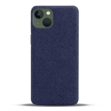 Mobizang Woven Soft Fabric Case for Apple iPhone 14 Back Cover, Shock Protection Slim Hard Anti Slip Back Cover (Blue)