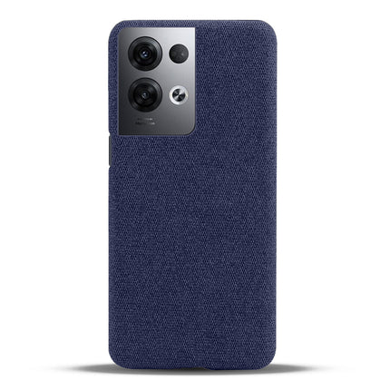 Mobizang Woven Soft Fabric Case for Oppo Reno 8 PRO (5G) Back Cover,  Shock Protection Slim Hard Anti Slip Back Cover (Blue)