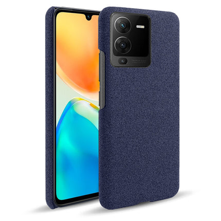 Mobizang Woven Soft Fabric Case for VIVO V25 PRO (5G) Back Cover, Shock Protection Slim Hard Anti Slip Back Cover (Blue)