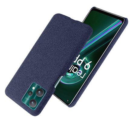 Woven Soft Fabric Case for Realme 9 Pro Back Cover, Shock Protection Slim Hard Anti Slip Back Cover (Blue)