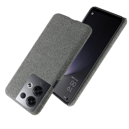 Mobizang Woven Soft Fabric Case for Oppo Reno 8 PRO (5G) Back Cover,  Shock Protection Slim Hard Anti Slip Back Cover (Grey)
