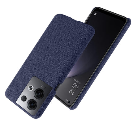 Mobizang Woven Soft Fabric Case for Oppo Reno 8 PRO (5G) Back Cover,  Shock Protection Slim Hard Anti Slip Back Cover (Blue)