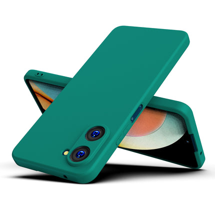 Mobizang Matte Lens Protective Shockproof Flexible Back Cover for Realme 10 Pro Case | Slim Silicone with Soft Lining Shockproof Full Body Bumper (Green)