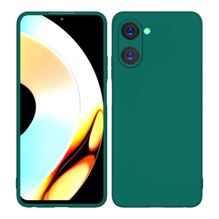 Mobizang Matte Lens Protective Shockproof Flexible Back Cover for Realme 10 Pro Case | Slim Silicone with Soft Lining Shockproof Full Body Bumper (Green)