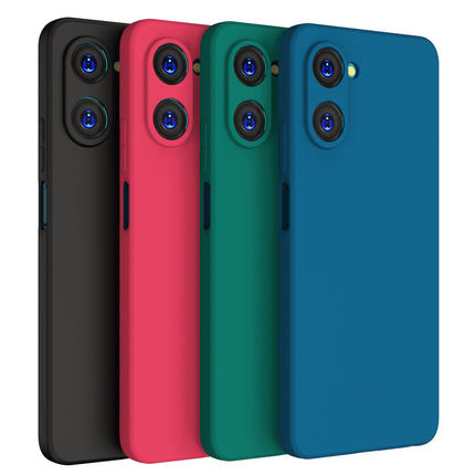 Mobizang Matte Lens Protective Shockproof Flexible Back Cover for Realme 10 Pro Case | Slim Silicone with Soft Lining Shockproof Full Body Bumper (Black)