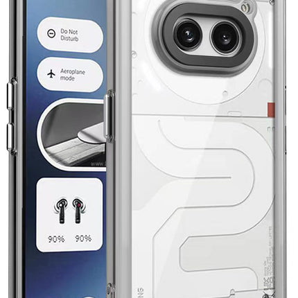 Mobizang Warrior Acrylic Clear Back Cover For Nothing Phone 2A | Slim Shockproof [Military Grade Protection] Hybrid Bumper Case (Clear Sides)