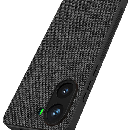 Mobizang Soft Full Fabric Protective Back Case Cover for Poco X7 Pro | Shockproof Slim Hard Anti Slip Back Case (Black)