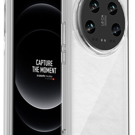 Mobizang Unicorn Acrylic Clear Back Cover For Xiaomi 14 ULTRA (5G) | Slim Shockproof [Military Grade Protection] Hybrid Bumper Case (Clear Sides)