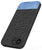 Mobizang Soft Fabric & Leather Hybrid Protective Back Cover for Apple iPhone 16E | Shockproof Slim Hard Anti Slip Back Case (Black,Blue)