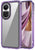 Mobizang Warrior Acrylic Clear Back Cover For Oppo Reno 10 / Reno 10 PRO | Slim Shockproof [Military Grade Protection] Hybrid Bumper Case (Purple Sides)