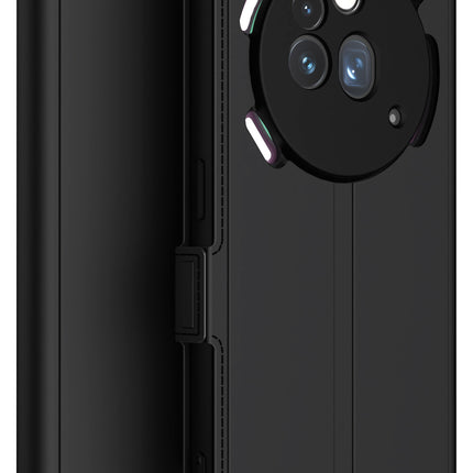 Mobizang Noble Slim Magnetic Leather Flip Case Cover for Nothing Phone 3A Pro | Card Holder Stand Flip Wallet Case (Black)