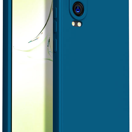 Mobizang Matte Protective Lens Flexible Back Cover for OnePlus Nord CE 4 Lite | Slim Silicone with Soft Lining Shockproof Full Body Bumper Case (Blue)