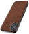 Mobizang Tux Leather Back Cover for Apple iPhone 16 | Slim Shockproof Camera Protection Bumper Case (Brown)