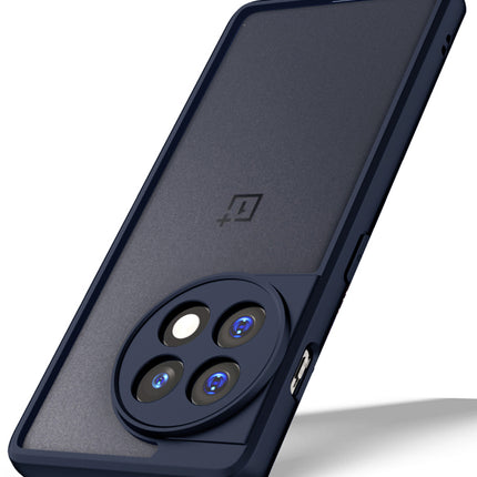 Mobizang Hawkeye Clear Back Cover for OnePlus 11R | Camera Lens Protector Shockproof Slim Clear Case Cover (Blue Sides)