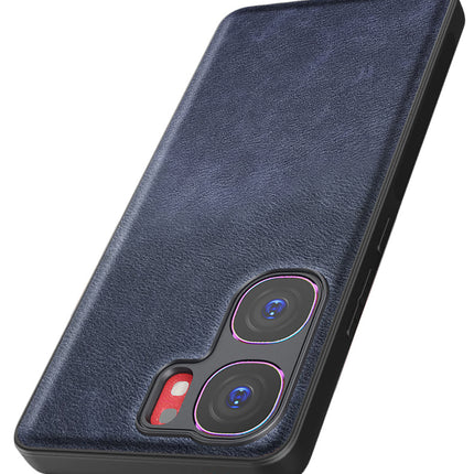 Kapa Tux Leather Back Cover for IQOO Neo 9 Pro | Slim Shockproof Camera Protection Bumper Case (Blue)