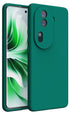 Mobizang Matte Protective Lens Flexible Back Cover for Oppo Reno 11 Pro (5G) | Slim Silicone with Soft Lining Shockproof Full Body Bumper Case (Green)