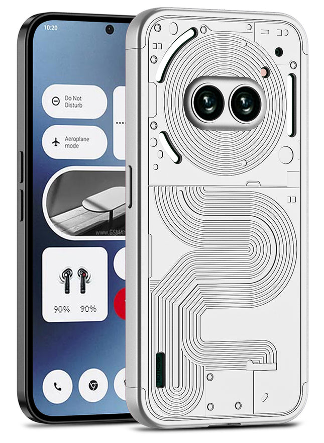 Kapa Double Dip Full 360 Protection Back Case Cover for Nothing Phone 2A (Silver)