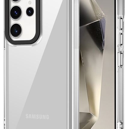 Mobizang Warrior Acrylic Clear Back Cover For Samsung Galaxy S25 Ultra | Slim Shockproof [Military Grade Protection] Hybrid Bumper Case (Clear Sides)