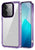 Mobizang Warrior Acrylic Clear Back Cover For IQOO Z9 | Slim Shockproof [Military Grade Protection] Hybrid Bumper Case (Purple Sides)