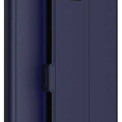 Mobizang Noble Slim Magnetic Leather Flip Case Cover for Apple iPhone 16E | Card Holder Stand Flip Wallet Case (Blue)