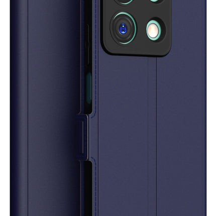 Mobizang Noble Slim Magnetic Leather Flip Case Cover for Redmi Note 13 (5G) | Card Holder Stand Flip Wallet Case (Blue)