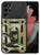 Mobizang Tank Back Cover for Samsung Galaxy S25 Ultra | Inbuilt Ring + Slider Shockproof Lens Protection Bumper Back Case (Green)