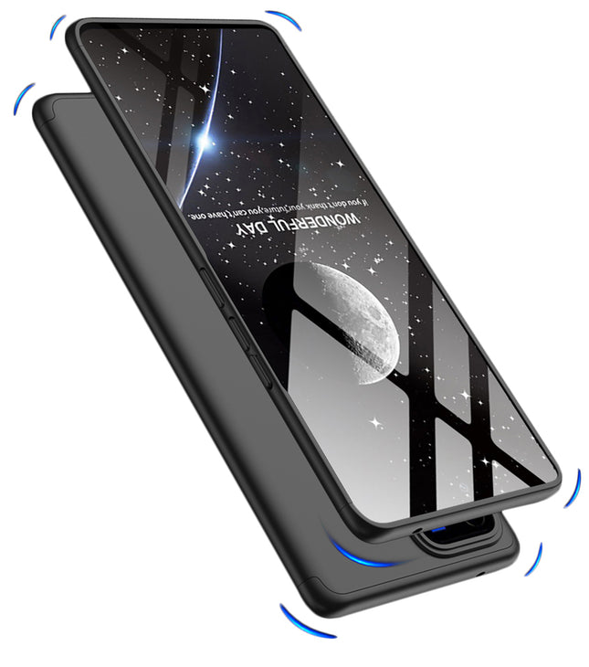 Kapa Double Dip Full 360 Protection Back Case Cover for Vivo V30 (5G) / Vivo 30 Pro (5G) (Black)