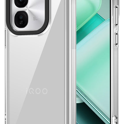 Mobizang Warrior Acrylic Clear Back Cover For IQOO Z9X | Slim Shockproof [Military Grade Protection] Hybrid Bumper Case (Clear Sides)
