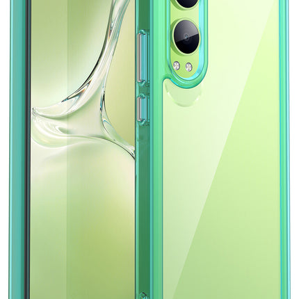 Mobizang Unicorn Acrylic Clear Back Cover For OnePlus Nord CE 4 Lite | Slim Shockproof [Military Grade Protection] Hybrid Bumper Case (Blue Sides)