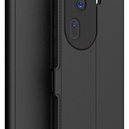 Kapa Noble Slim Magnetic Leather Flip Case Cover for Oppo Reno 11 PRO (5G) | Card Holder Stand Flip Wallet Case (Black)