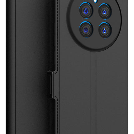 Kapa Noble Slim Magnetic Leather Flip Case Cover for Realme 12 Pro / 12 Pro Plus | Card Holder Stand Flip Wallet Case (Black)