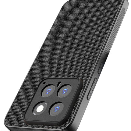 Mobizang Soft Full Fabric Protective Back Case Cover for Xiaomi 14 (5G) | Shockproof Slim Hard Anti Slip Back Case (Black)