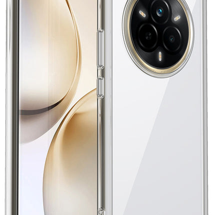 Mobizang Unicorn Acrylic Clear Back Cover For Realme 14 Pro 5G | Slim Shockproof [Military Grade Protection] Hybrid Bumper Case (Clear Sides)